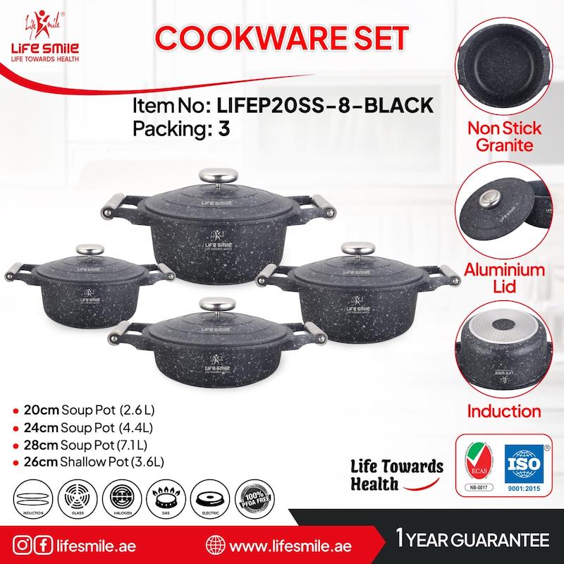 سرویس قابلمه گرانیتی ۸ پارچه لایف اسمایل مدل P20SS