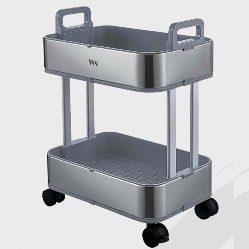 ترولی استیل دو طبقه برند WS کد T22