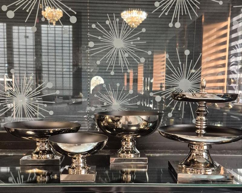 سرویس پذیرایی ۴ تکه فروزان رنگ نقره ای