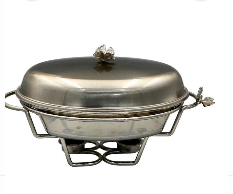 سوفله خوری بیضی پیوتر مدل پروانه مفتولی رنگ نیکلی