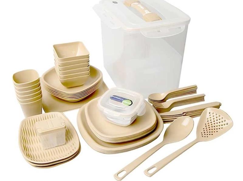 ست مسافرتی برند لیمون رنگ وانیلی