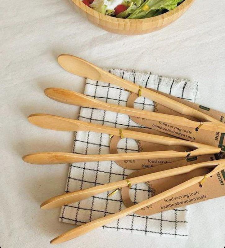 انبر سالاد چوب بامبو