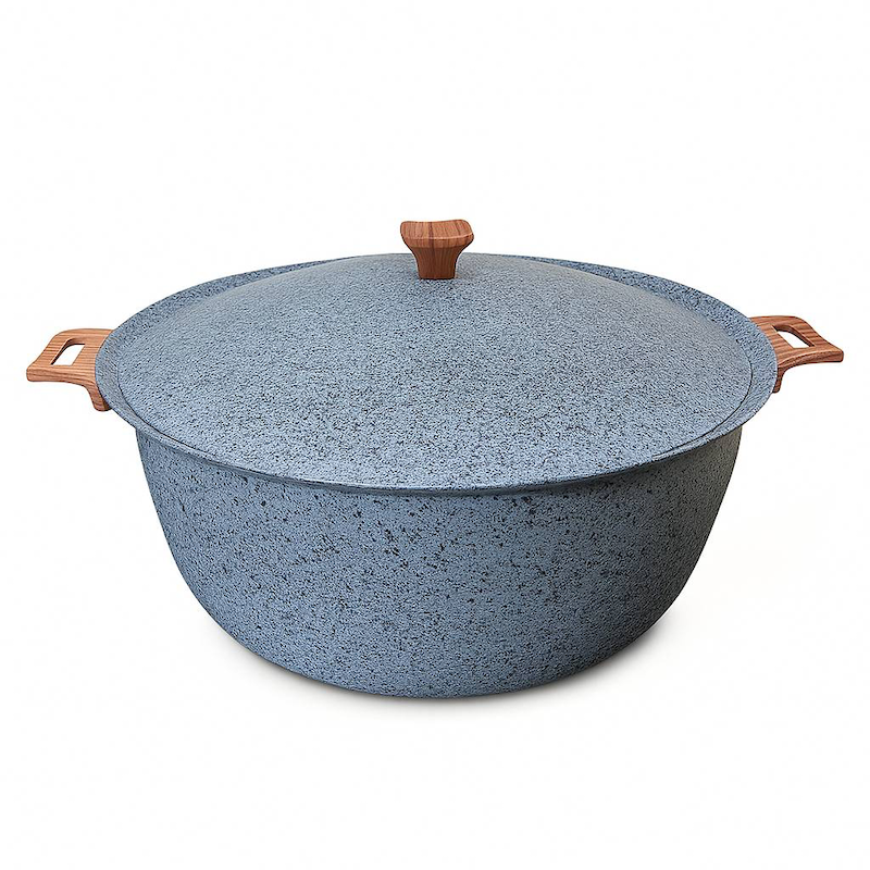 قابلمه چدن گرانیتی سایز ۴۰ هاناتک رنگ طوسی