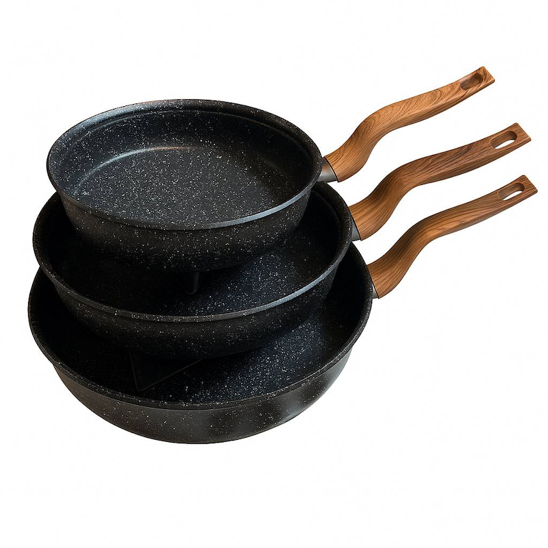 تابه تکدسته چدن گرانیت هاناتک سایز ۲۴ رنگ مشکی