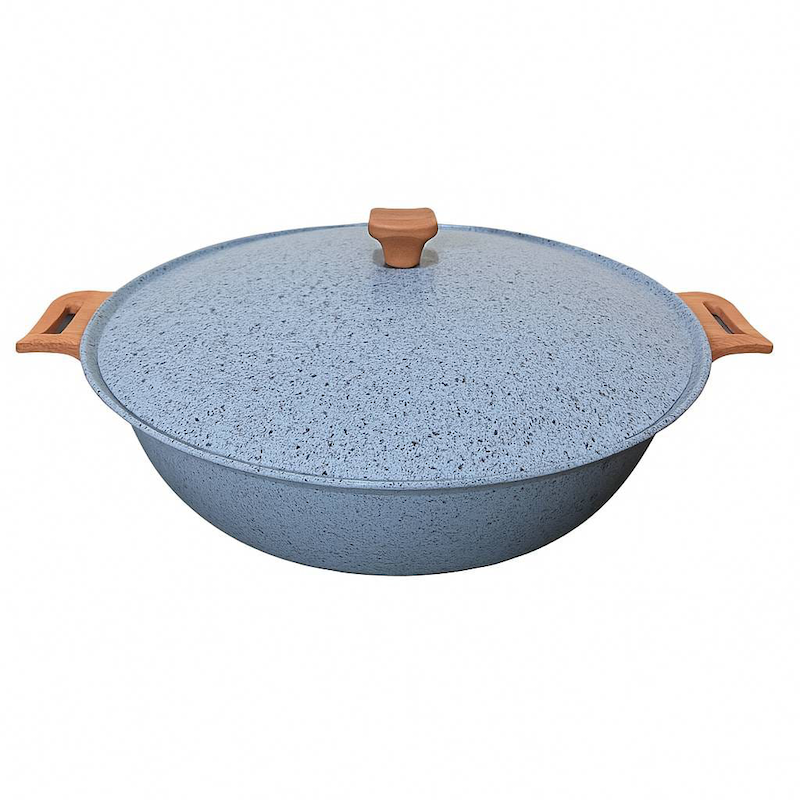 تابه دو دسته چدن گرانیت هاناتک سایز ۴۰ رنگ طوسی