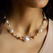 گردنبند مرواریدی دفرمه چوبی دخترانه خاص