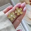 گوشواره گل میناکاری مروارید دار-3