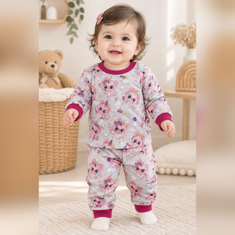 بلوز و شلوار طرح گربه تک شاخ