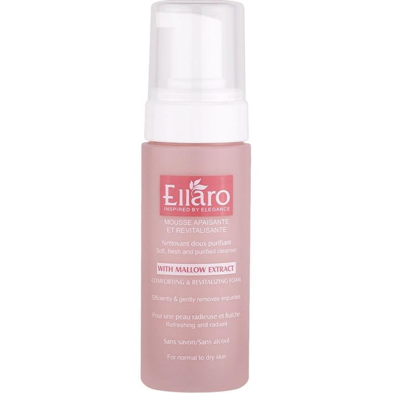 فوم شستشوی صورت الارو Ellaro Mousse Apaisante et Revitalisante حاوی عصاره گل ختمی