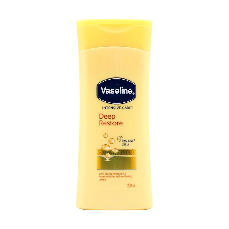 لوسیون بدن وازلین Vaseline مدل Intensive Care Deep Restore حجم 200 میلی‌لیتر