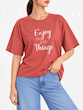 کراپ تیشرت طرح Enjoy the little things کد ۳۳۱۱۸ 