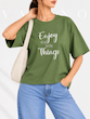 کراپ تیشرت طرح Enjoy the little things کد ۳۳۱۱۸ 