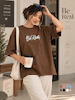 تیشرت  زنانه باکسی Be Real کد ۳۳۱۰۶