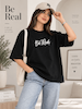 تیشرت  زنانه باکسی Be Real کد ۳۳۱۰۶