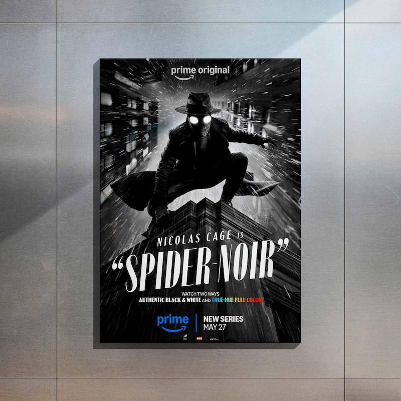 متال پوستر کد 078 - اسپایدر نوآر (Spider-Noir) - سیاه و سفید