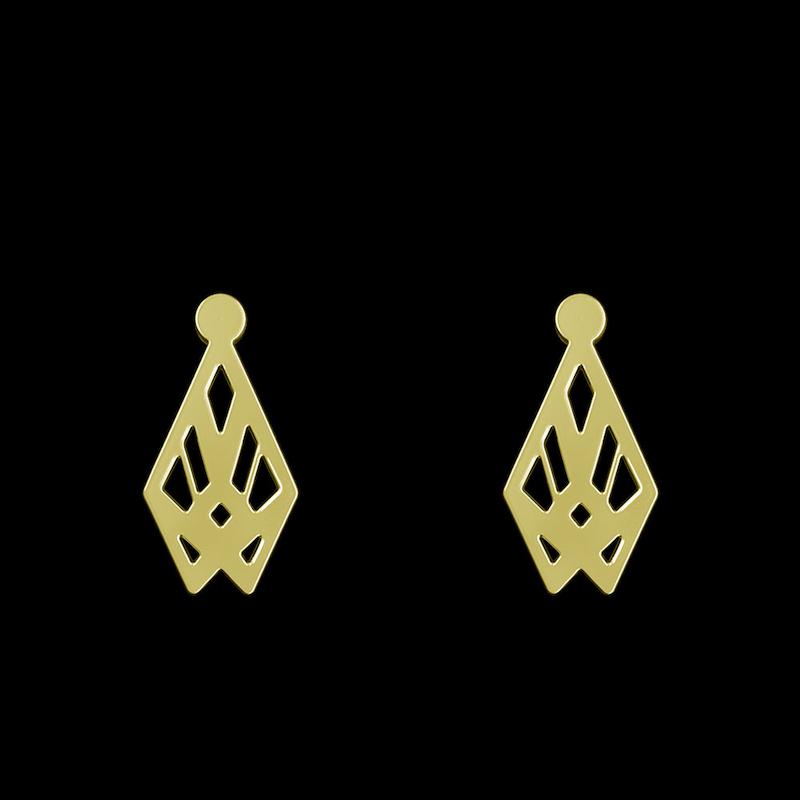 گوشواره طلا مدل هندسی کد GA10034