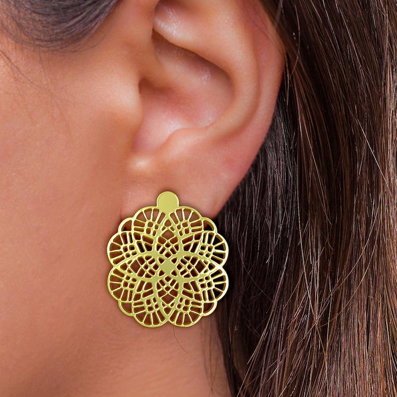 گوشواره طلا مدل هندسی کد GA10038