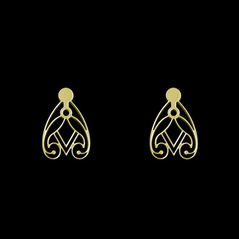 گوشواره طلا مدل هندسی کد GA10176