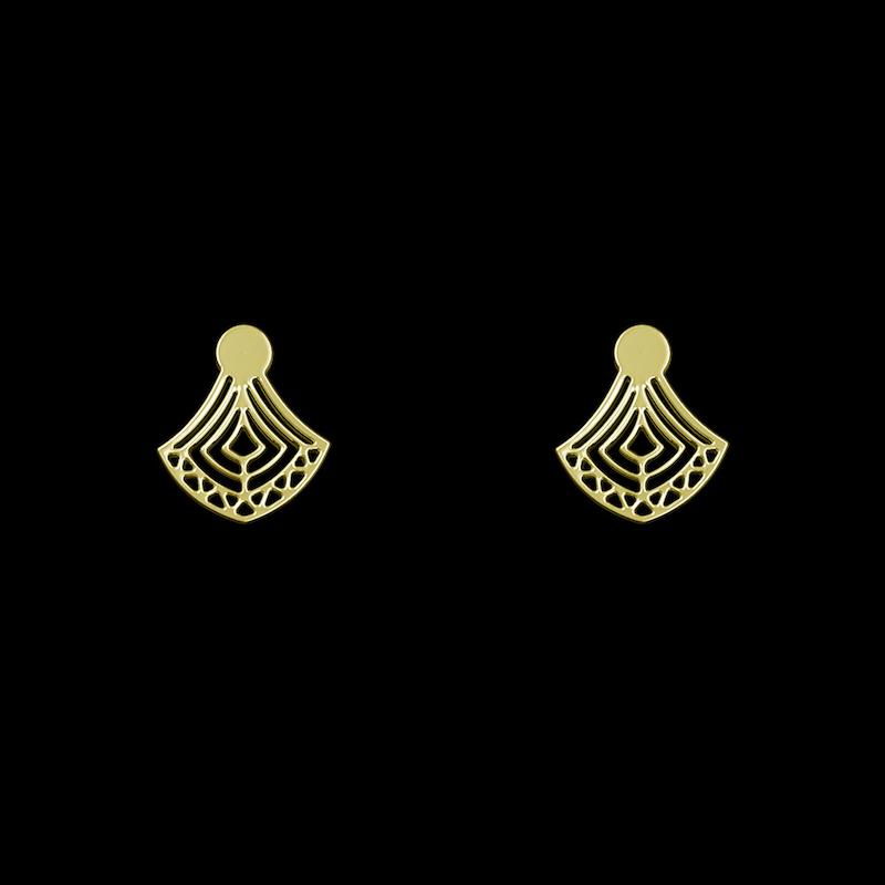 گوشواره طلا مدل هندسی کد GA10246
