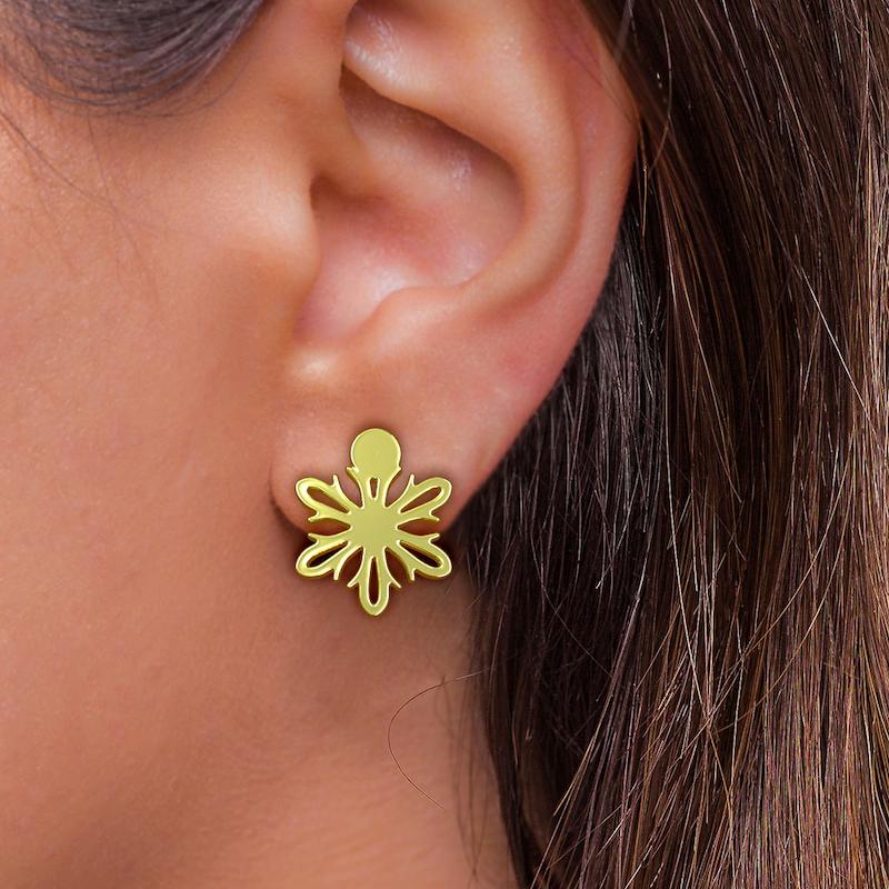گوشواره طلا مدل هندسی کد GA10253