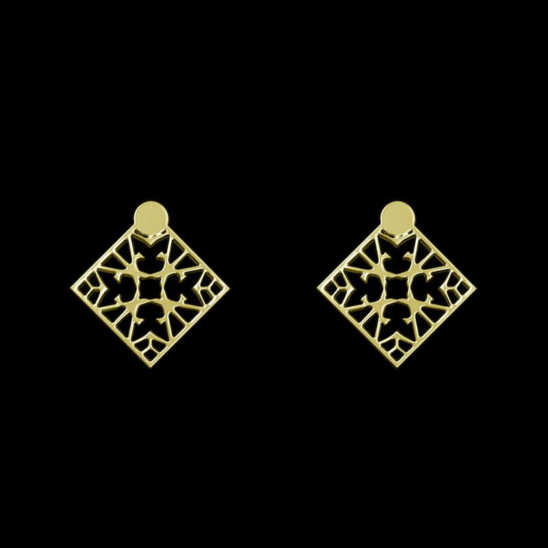 گوشواره طلا مدل لوزی کد GA10272