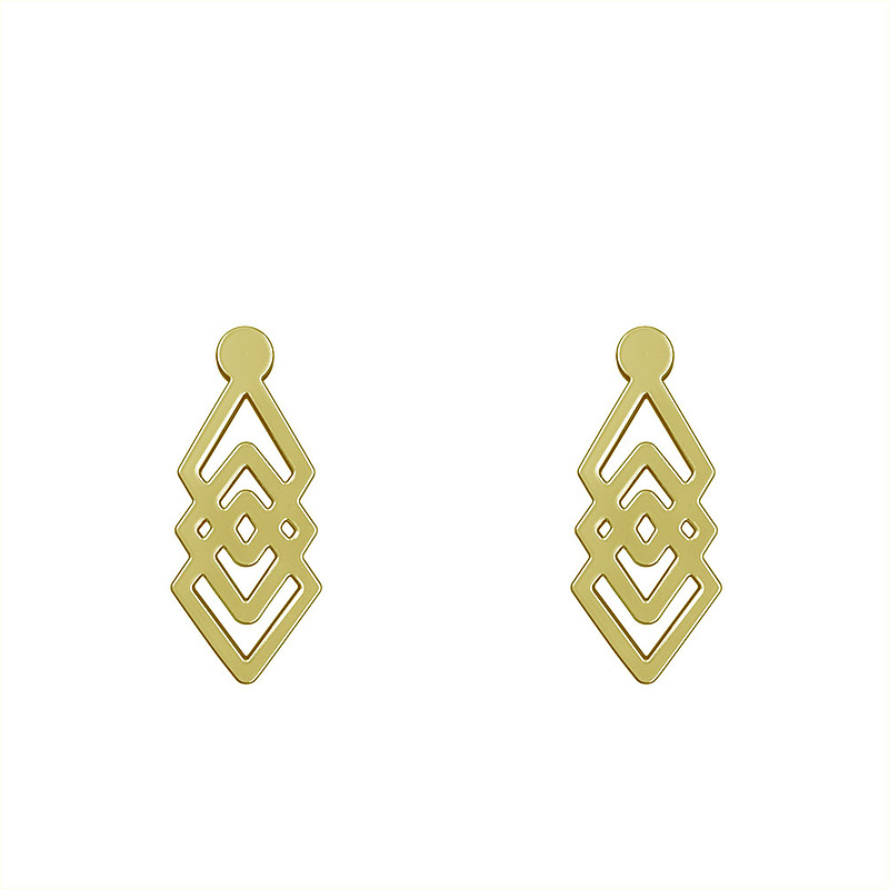 گوشواره طلا مدل لوزی کد GA10315