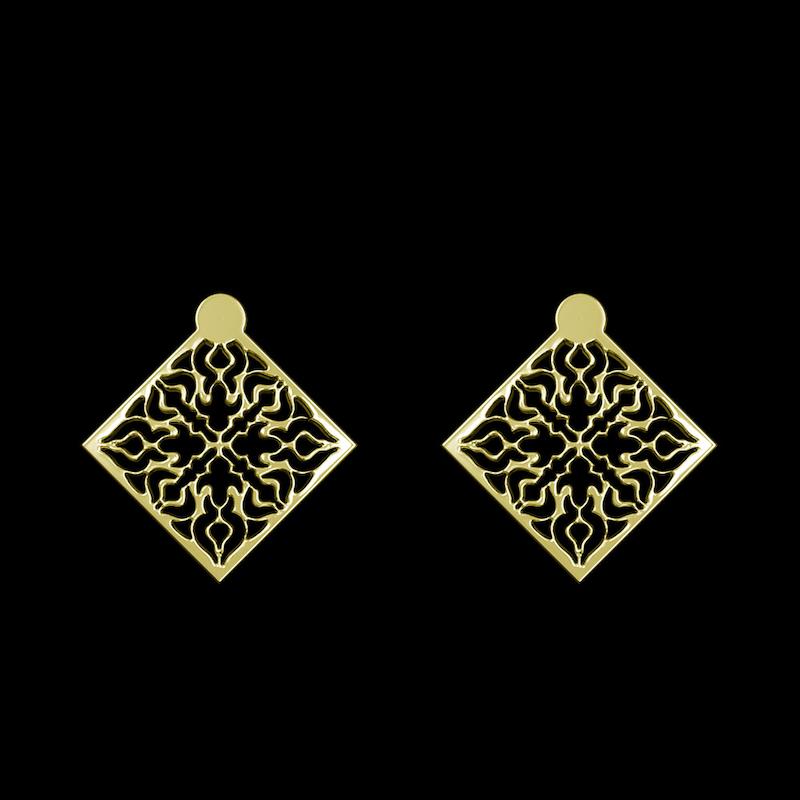 گوشواره طلا مدل اسلیمی کد GA10362