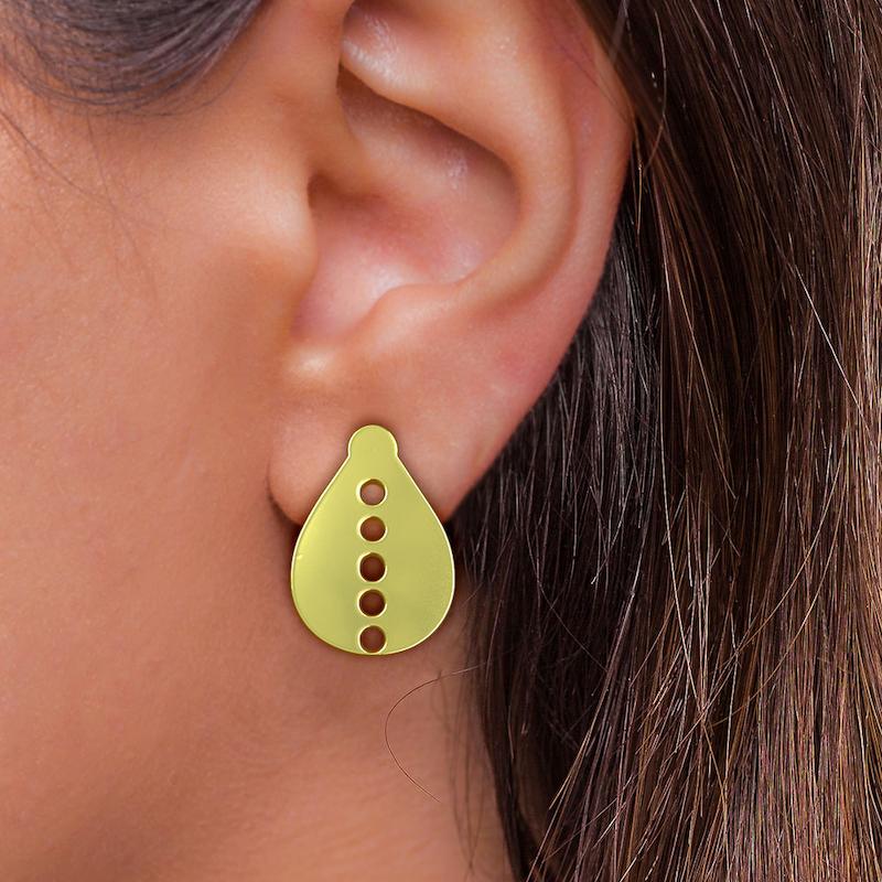 گوشواره طلا مدل هندسی کد GA10383