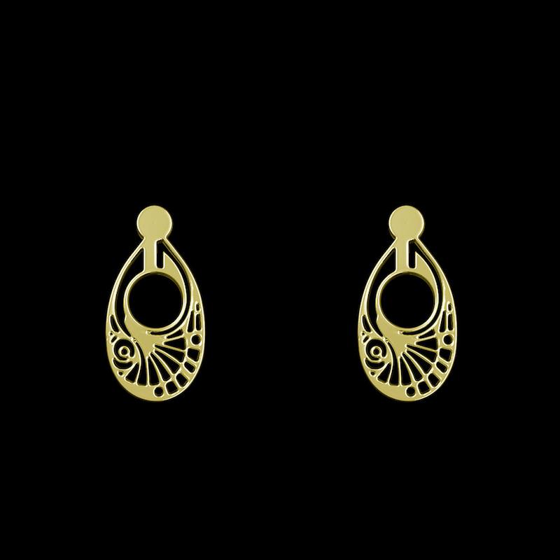 گوشواره طلا مدل هندسی کد GA10439