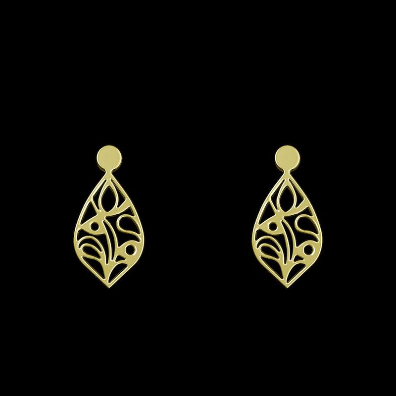 گوشواره طلا مدل اشک کد GA10493