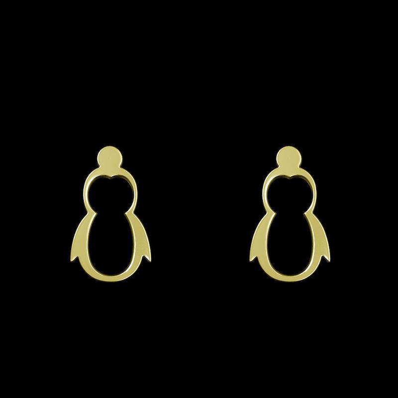 گوشواره طلا مدل پنگوئن کد GA10496