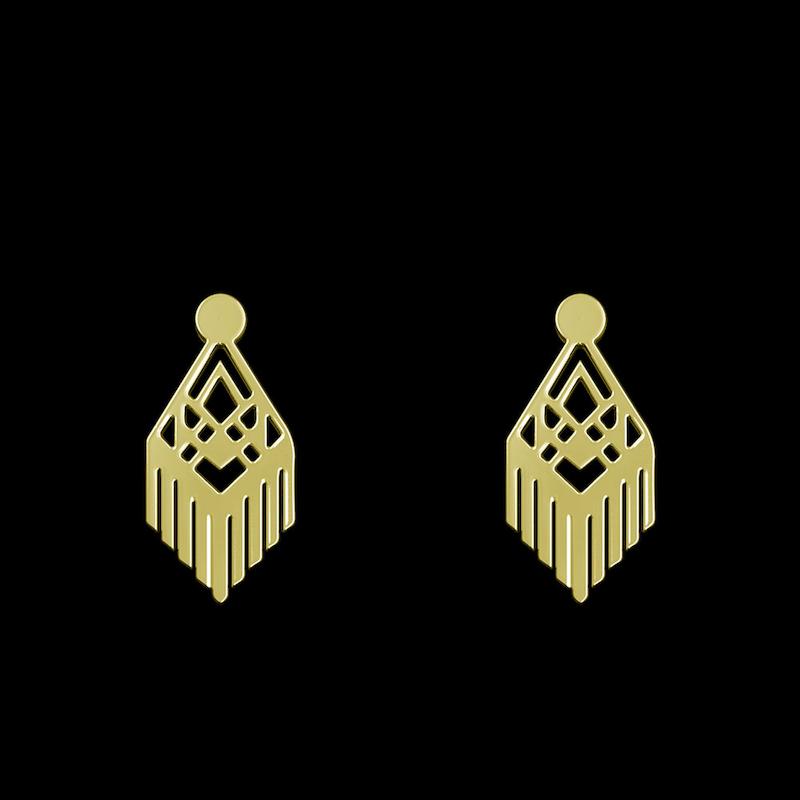 گوشواره طلا مدل هندسی کد GA10511