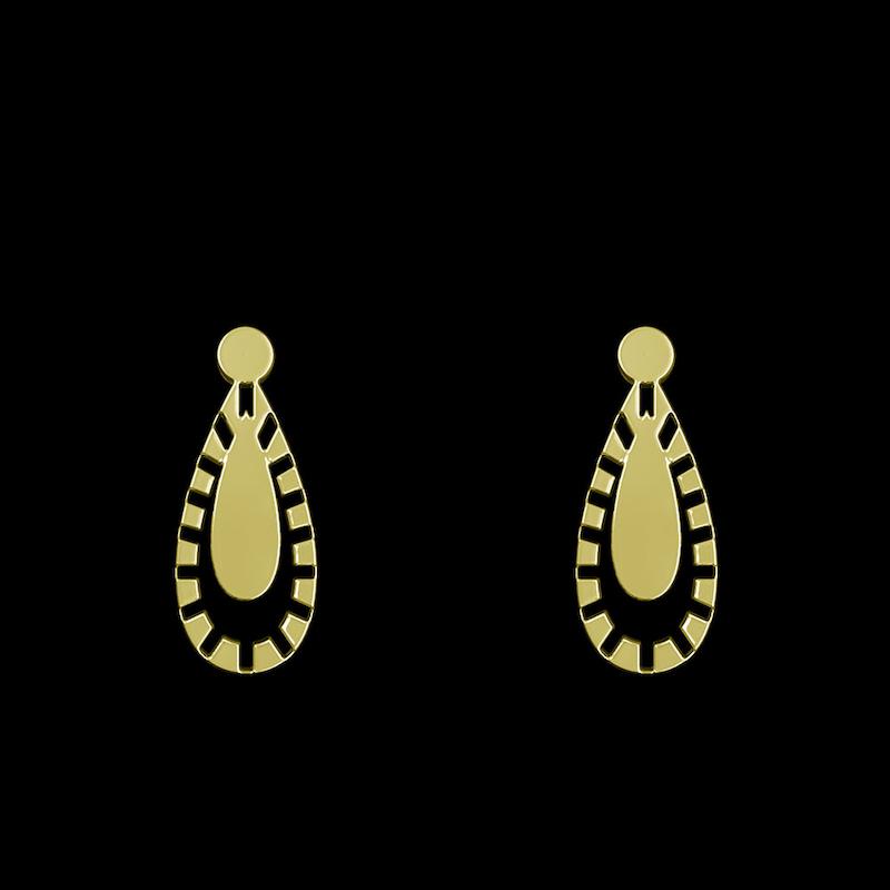 گوشواره طلا مدل هندسی کد GA10512