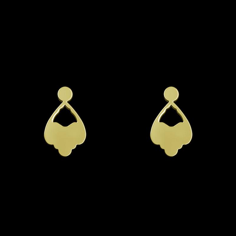 گوشواره طلا مدل هندسی کد GA10519