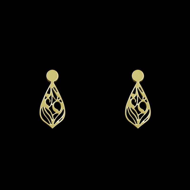 گوشواره طلا مدل اشک کد GA10644