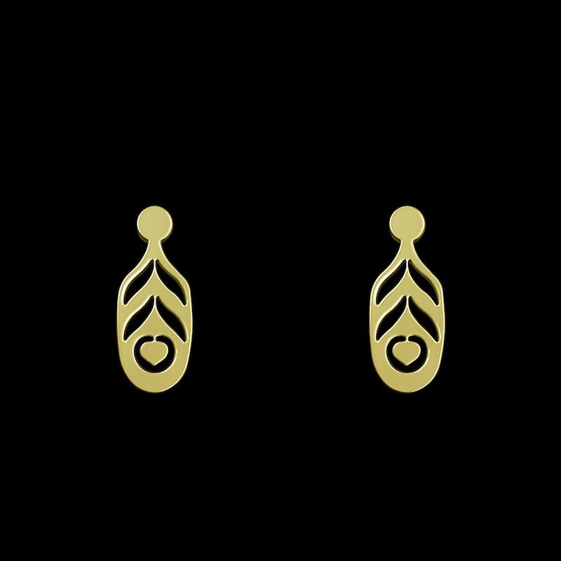 گوشواره طلا مدل هندسی کد GA10653