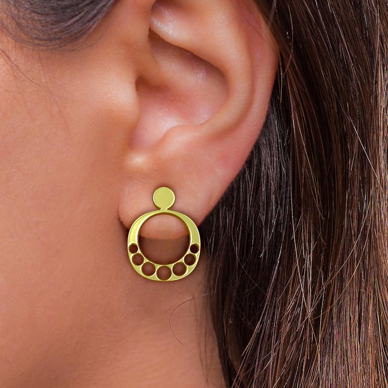 گوشواره طلا مدل هندسی کد GA10948