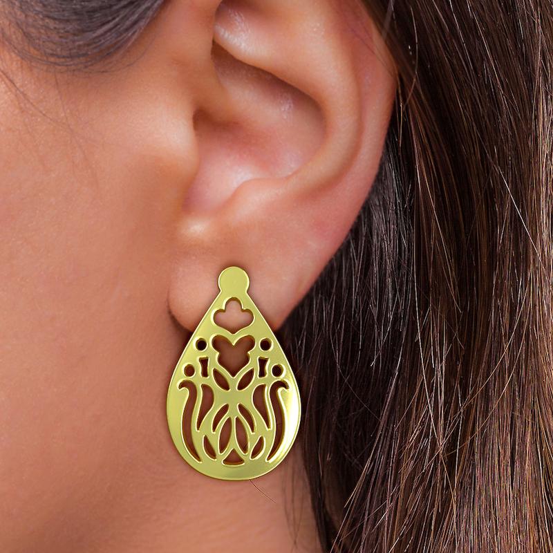 گوشواره طلا مدل اشک کد GA10995