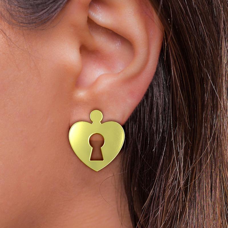 گوشواره طلا مدل قلب کد GA11265