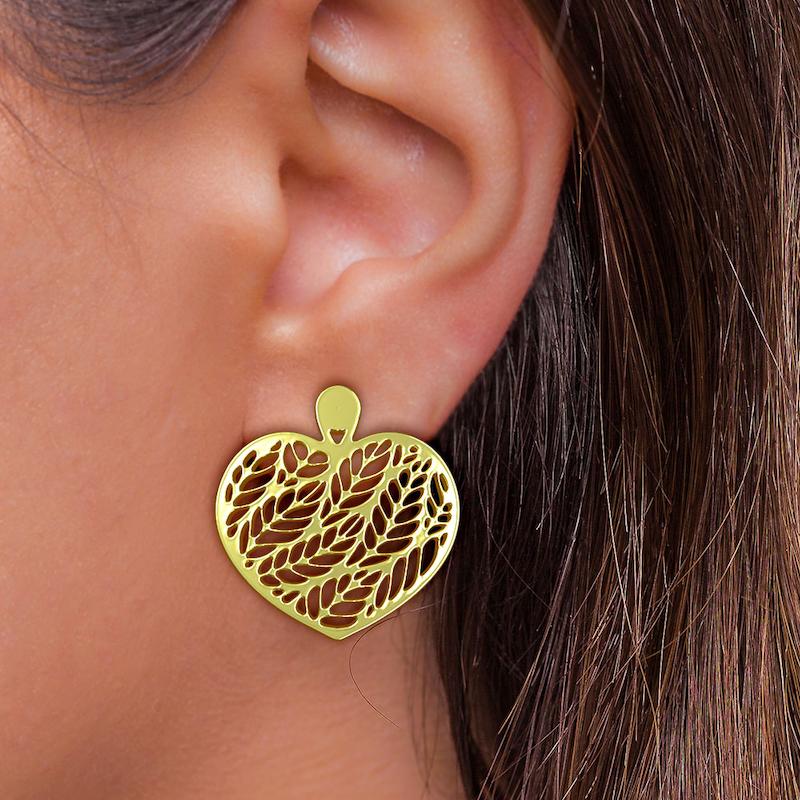 گوشواره طلا مدل قلب کد GA11409