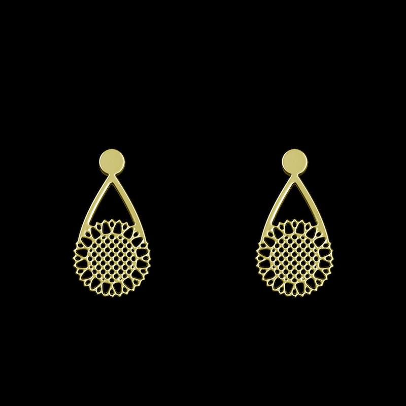 گوشواره طلا مدل گل کد GA11477