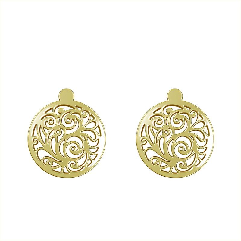 گوشواره طلا مدل دایره اسلیمی کد GA11569