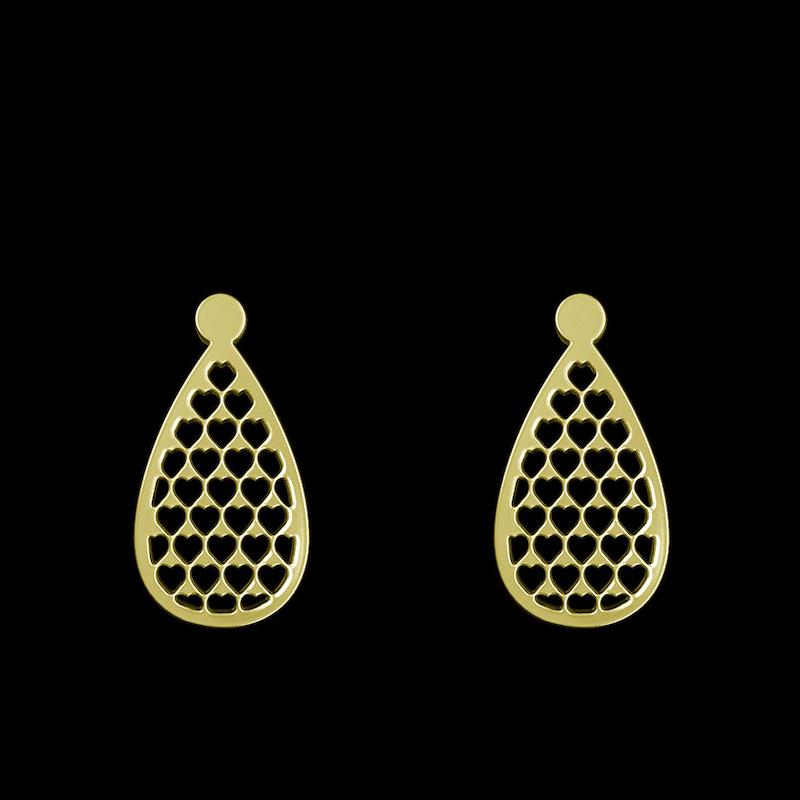 گوشواره طلا مدل اشک قلبی کد GA11587