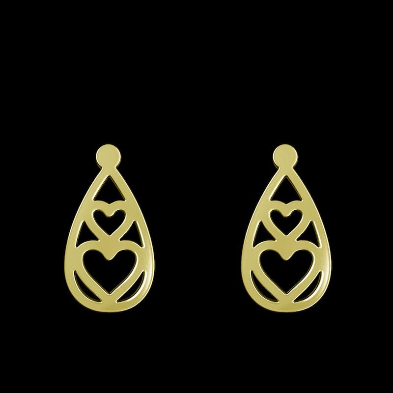 گوشواره طلا مدل قلب کد GA11588