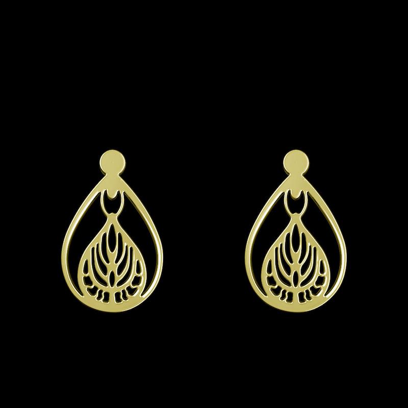 گوشواره طلا مدل هندسی کد GA11714