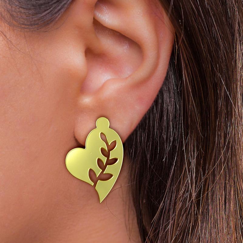 گوشواره طلا مدل قلب کد GA11795