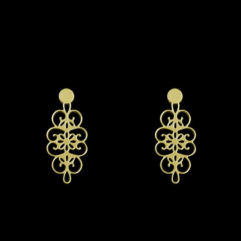 گوشواره طلا مدل هندسی کد GA12183