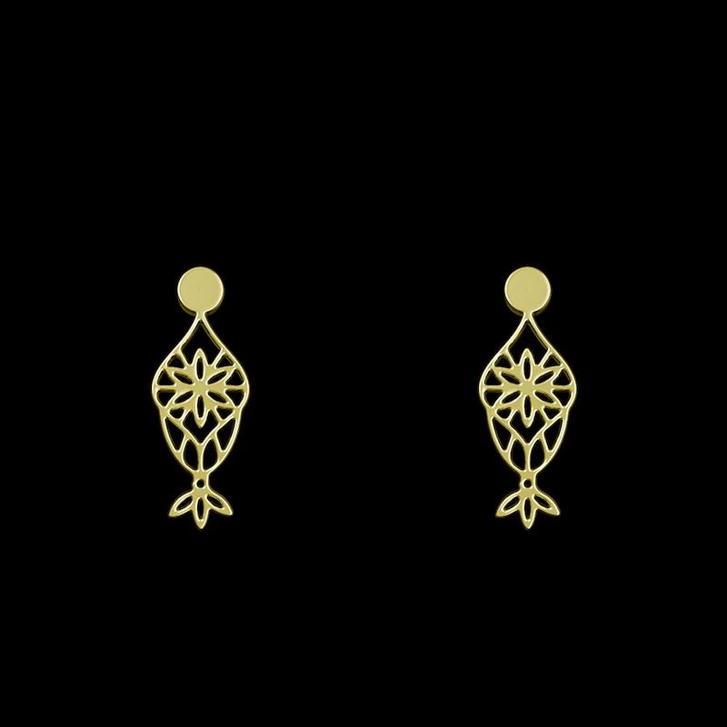 گوشواره طلا مدل هندسی کد GA12186