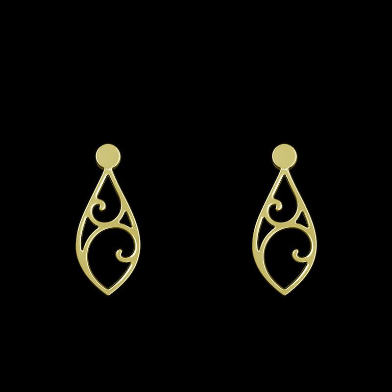 گوشواره طلا مدل هندسی کد GA12230
