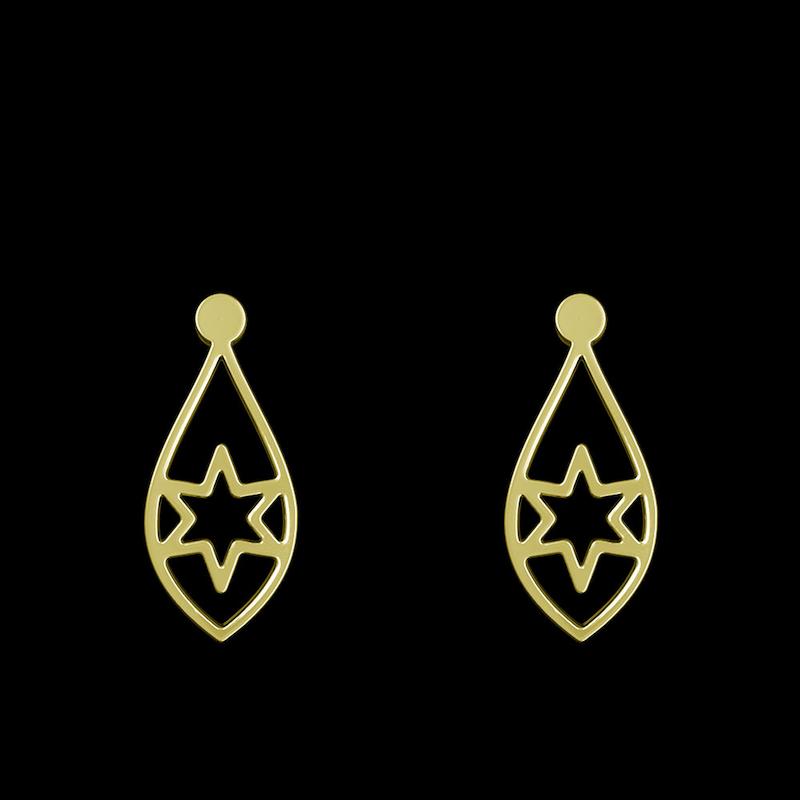 گوشواره طلا مدل ستاره کد GA12244